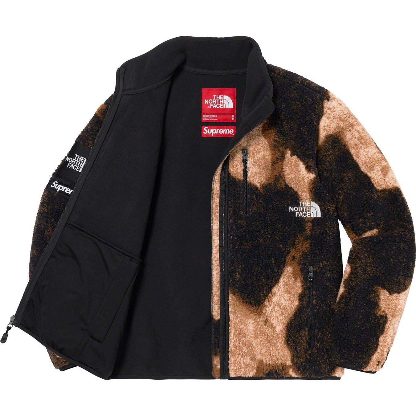 Supreme®/The North Face® Bleached Denim Print Fleece Jacket view 2
